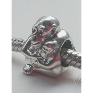 PANDORA MOM BABY MONKEY Family Sterling Silver Bead Charm 790422